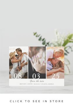 Three Photo Modern Save the Date